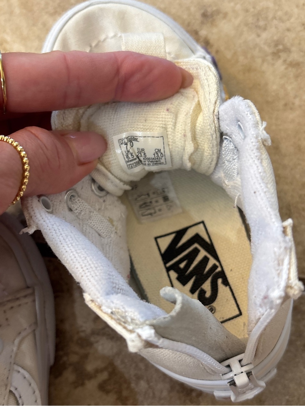 Vans Toddler Girls Flower High Top Sneakers - Picture 7 of 7
